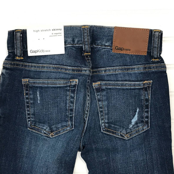 Gap Kids Girl's Medium Wash Distressed Skinny Jeans Size 5 - Picture 7 of 7